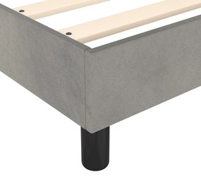 Πλαίσιο Κρεβατιού Boxspring Ανοιχτό Γκρι 140x190 εκ. Βελούδινο - Γκρι