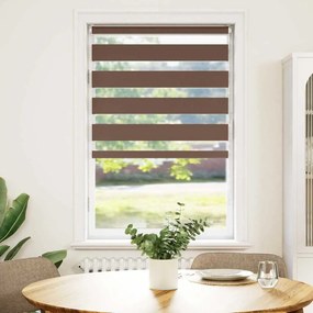 vidaXL Στόρι Ζέβρας Καφέ 80x100 εκ. Πλάτος Υφάσματος 75,9 εκ. Πολυεστέρας