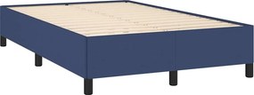 vidaXL Κρεβάτι Boxspring με Στρώμα Μπλε 120x190 εκ. Υφασμάτινο