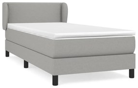 ΚΡΕΒΑΤΙ BOXSPRING ΜΕ ΣΤΡΩΜΑ ΑΝΟΙΧΤΟ ΓΚΡΙ 90X200 ΕΚ. ΥΦΑΣΜΑΤΙΝΟ 3126133