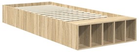 vidaXL Σκελετός Κρεβατιού Δρύς Sonoma 75 x 190 cm Επεξεργασμένο ξύλο
