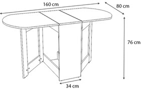 Τραπέζι μελαμίνης Winslet Megapap επεκτεινόμενο χρώμα ανθρακί 37(80+80)x80x76εκ. - Μελαμίνη - GP028-0071,3