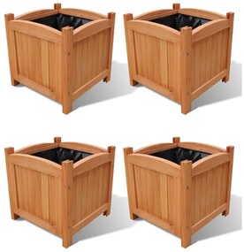 vidaXL Γλάστρες Υπερυψωμένες 4 τεμ. 30 x 30 x 30 εκ.