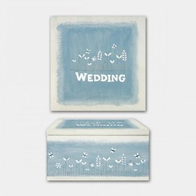 Κουτί Wedding Box 21x10 EI1499 Blue Ξύλο