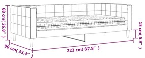 Καναπέ Κρεβάτι με Στρώμα Σκούρο πράσινο 80 x 200 εκ. Βελούδινος - Πράσινο