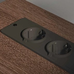 vidaXL Ντουλάπα με Σταθμό Φόρτισης Καφέ δρυς 76 x 41 x 72 cm