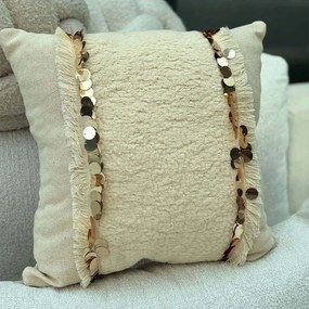 Μαξιλαροθήκη Διακοσμητική Ket 150CRG1153 Beige Aberto Design 43X43 Polyester,Βαμβάκι