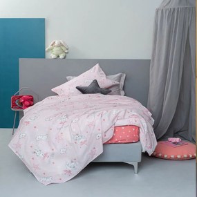 Παπλωματοθήκη Παιδική My Kingdom MK738 (Σετ 2τμχ) Pink Palamaiki Ημίδιπλο 160x240cm 100% Βαμβάκι