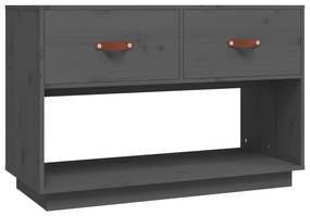 vidaXL Έπιπλο Τηλεόρασης Γκρι 90x40x60 εκ. από Μασίφ Ξύλο Πεύκου