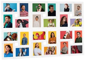 vidaXL Πλαίσιο Φωτογραφιών Κολάζ Λευκό για Φωτ. 24 x (10 x 15 εκ.) MDF