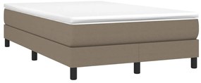vidaXL Κρεβάτι Boxspring με Στρώμα Taupe 120x200 εκ. Υφασμάτινο