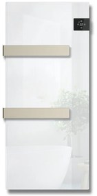 Radialight Silk Λευκή - Ψηφιακή Πετσετοκρεμάστρα Μπάνιου με Γυάλινη Πρόσοψη