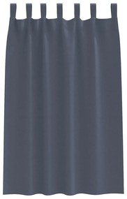 vidaXL Κουρτίνες με κουρτίνες 2 pcs Ανθρακί 175x140εκ. Πολυεστέρας