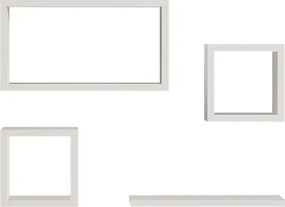 Ραφιέρα Babine pakoworld μελαμίνη σε λευκή απόχρωση 84x15x44εκ