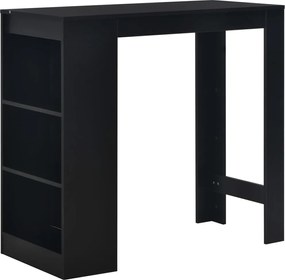 vidaXL Τραπέζι Μπαρ με Ράφια Μαύρο 110 x 50 x 103 εκ.