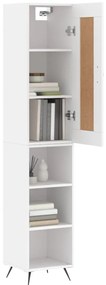 vidaXL Ντουλάπι Λευκό 34,5 x 34 x 180 εκ. από Επεξεργασμένο Ξύλο