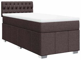 ΚΡΕΒΑΤΙ BOXSPRING ΜΕ ΣΤΡΩΜΑ ΣΚΟΥΡΟ ΚΑΦΕ 90X200 ΕΚ. ΥΦΑΣΜΑΤΙΝΟ 3289261