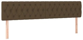 vidaXL Κρεβάτι Boxspring με Στρώμα Σκούρο Καφέ 120x190 εκ Υφασμάτινο