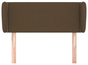 vidaXL Κεφαλάρι με Πτερύγια Σκούρο Καφέ 83x23x78/88 εκ. Υφασμάτινο