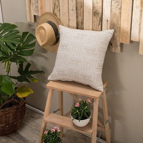 Μαξιλαροθήκη Διακοσμητική Messina 02 Beige Teoran 43X43 Cotton-Polyester