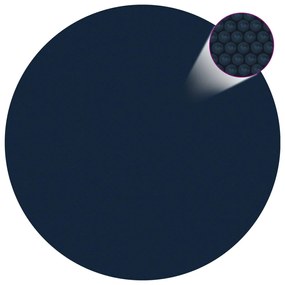 vidaXL Κάλυμμα Πισίνας Ηλιακό Μαύρο/Μπλε 488 εκ. από Πολυαιθυλένιο