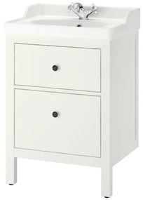 HEMNES/RUTSJON βάση νιπτήρα με συρτάρια/νιπτήρα/μπαταρία, 62x49x95 cm 495.468.34