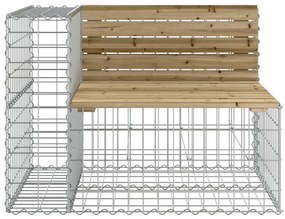 Παγκάκι Κήπου Συρματοκιβώτιο 184x71x65,5 εκ. Εμποτ. Ξύλο Πεύκου - Καφέ