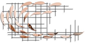Διακοσμητικό Τοίχου Sheen 891TNL2411 100x4x45cm Black-Copper Wallity Μέταλλο