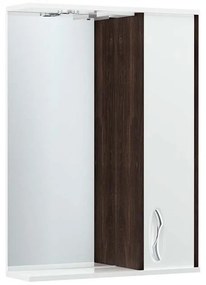 Καθρέπτης Μπάνιου Με φωτισμό LED &amp; Διακόπτη Λευκό Γυαλιστερό-Βέγγε 60x17x87εκ