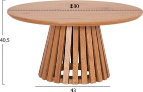ΣΕΤ 2ΤΜΧ ΤΡΑΠΕΖΙΑ ΣΑΛΟΝΙΟΥ TALBERT HM21083 MDF ΦΥΣΙΚΟ ΞΥΛΟΥ Φ80εκ &amp; Φ45εκ