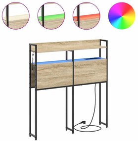vidaXL Κεφαλάρι με ράφι Sonoma Δρυς 90 cm Επεξεργασμένο ξύλο