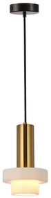 Φωτιστικό Οροφής Marble 4266000 15x140cm 1xE27 60W White-Gold Viokef Steel,Marble