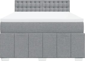 vidaXL Κρεβάτι Boxspring με Στρώμα Αν. Πράσινο 160x200εκ Υφασμάτινο