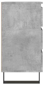Κομοδίνα 2 τεμ. Γκρι Σκυρ. 40x35x69 εκ. από Επεξεργασμένο Ξύλο - Γκρι