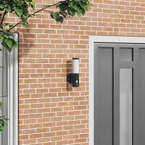 Φωτιστικό Τοίχου Για Εξωτερικούς Χώρους Μαύρο 15 x 7,5 x 33 εκ