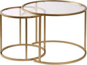 Coffee Table Set Aurum - 60, 42 - Gold, Transparent Gold
Transparent