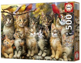 Παζλ Educa Gatitos y Pájaros 500 Τεμάχια