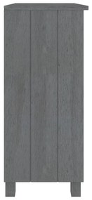 Ντουλάπι HAMAR Σκ. Γκρι 85 x 35 x 80 εκ. από Μασίφ Ξύλο Πεύκου - Γκρι