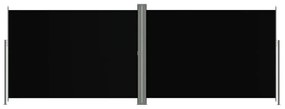 Σκίαστρο Πλαϊνό Συρόμενο Μαύρο 220 x 600 εκ. - Μαύρο