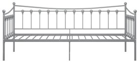 vidaXL Πλαίσιο για Καναπέ - Κρεβάτι Γκρι 90 x 200 εκ. Μεταλλικό