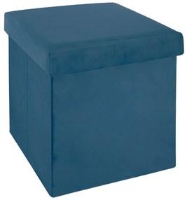 Σκαμπό Με Αποθηκευτικό Χώρο A-S Tess Velvet Blue 156910A