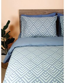 Σετ Σεντόνια Cotton Feelings 2036 Blue Υπέρδιπλο (235x270)