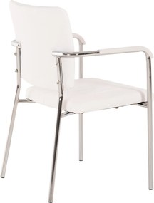 ΚΑΡΕΚΛΑ QUESTA ΜΕ ΜΠΡΑΤΣΑ HM1070.02 ΛΕΥΚΗ 56,5x59x85 cm