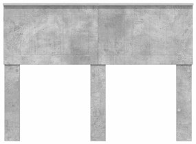 vidaXL Κεφαλάρι Σκυρόδεμα Γκρι 135 cm Επεξεργασμένο ξύλο