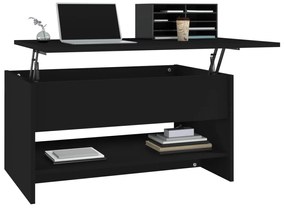 vidaXL Τραπεζάκι Σαλονιού Μαύρο 80x50x40 εκ. Επεξεργασμένο Ξύλο