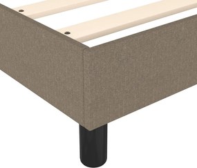 vidaXL Κρεβάτι Boxspring με Στρώμα Taupe 90x200 εκ. Υφασμάτινο