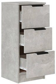 vidaXL Ντουλάπια 2 τεμ. Γκρι Σκυροδέματος 30x30x70 εκ. Επεξεργ. Ξύλο