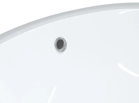 Νιπτήρας Μπάνιου Οβάλ Λευκός 47 x 39 x 21 εκ. Κεραμικός - Λευκό