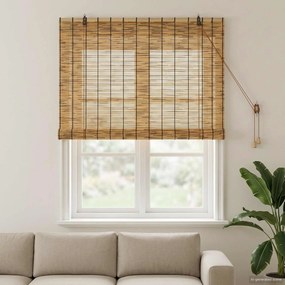 vidaXL Ρόλερ (στόρι) Καφέ 120 x 160 cm Καλάμι
