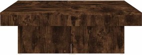 vidaXL Τραπεζάκι Σαλονιού Καπνιστή Δρυς 90x90x28 εκ. Επεξεργασμ. Ξύλο